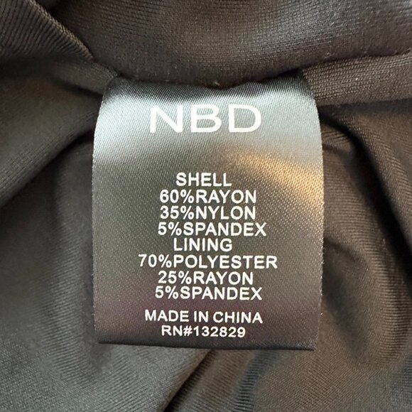 NBD Dress Womens Small Black Cut Out Solid Long Sleeve Asymmetrical Mini - Picture 10 of 11